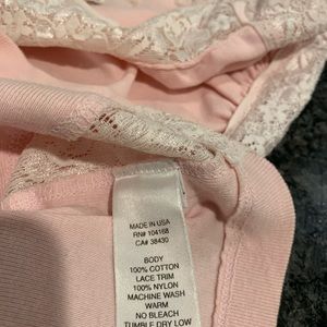Rebecca Beeson Tops - Rebecca Beeson pink knit tank with lace trim Rebecca Beeson Tops - Rebecca Beeson pink knit tank with lace trim